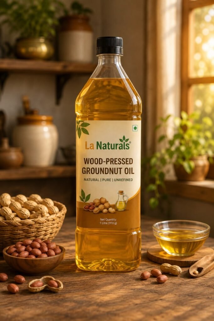 Wood-Pressed Groundnut Oil